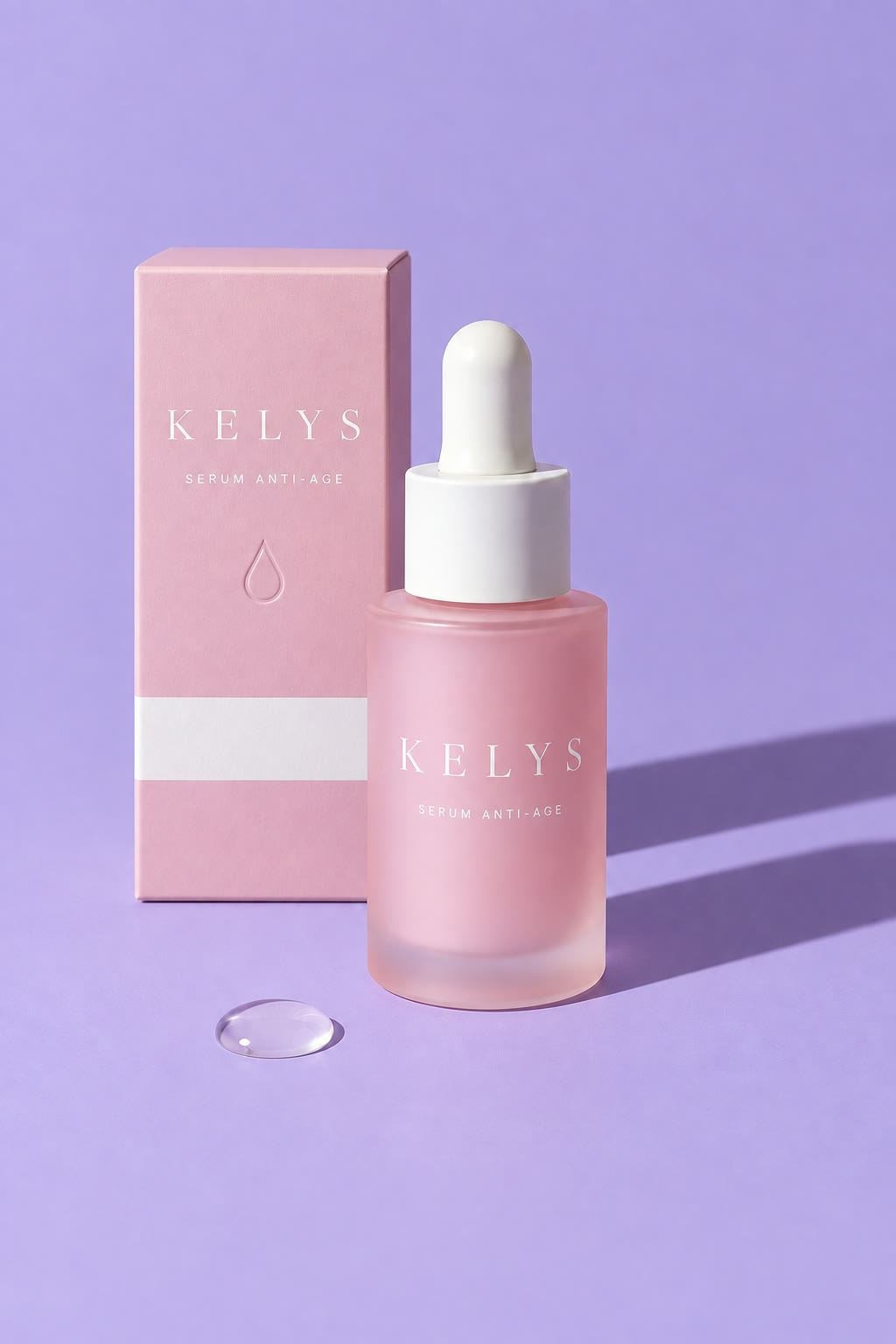Kelys — sérum et étui rose